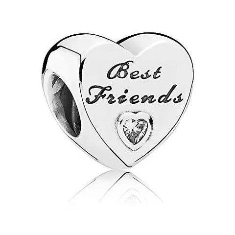 Sterling Silver BEST FRIENDS Charm - Sterling Silver BEST FRIENDS Charm