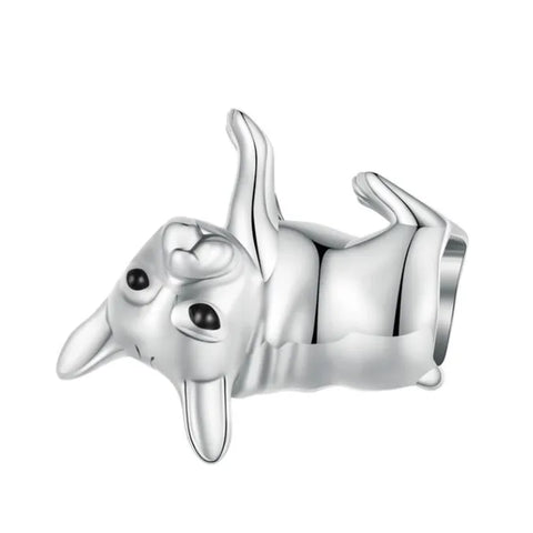 Sterling Silver Bulldog Charm - Sterling Silver Bulldog Charm