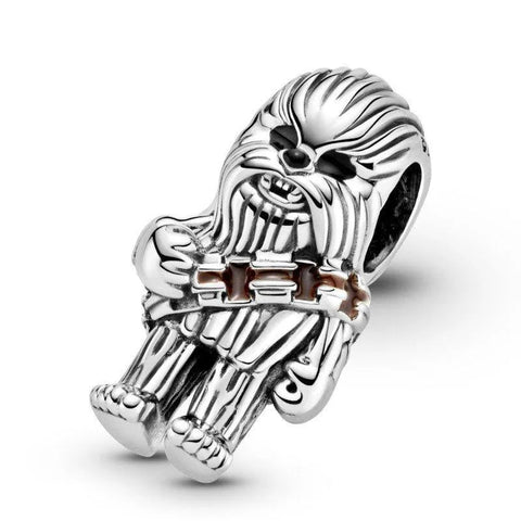 Sterling Silver Chewbacca Bead Charm - Sterling Silver Chewbacca Bead Charm