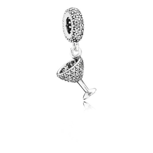 Sterling Silver Cocktail Glass Charm