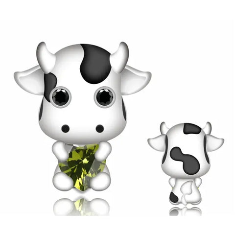  Sterling Silver Cow Charm