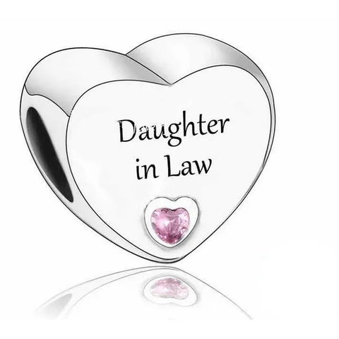 Sterling Silver Daughter In Law Charm - Sterling Silver Daughter In Law Charm