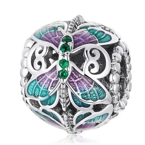 Sterling Silver Dragonfly Charm - Sterling Silver Dragonfly Charm