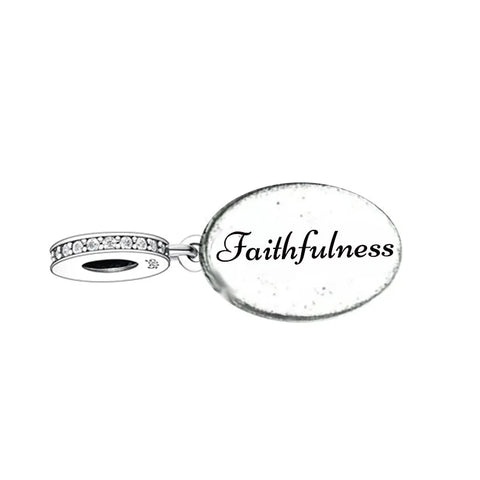 Sterling Silver Faithfulness Dangle Charm - Sterling Silver Faithfulness Dangle Charm