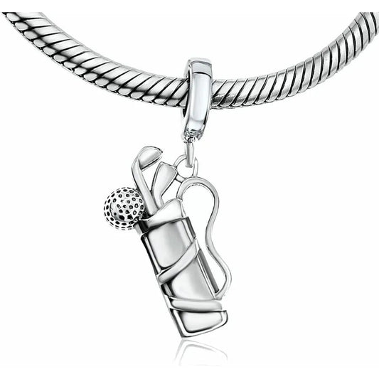 Sterling Silver Golf Bag Dangle Charm