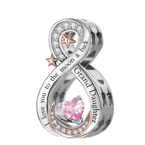 Infinity I love you to the moon & back Grandson charm - Infinity I love you to the moon & back Grandson charm