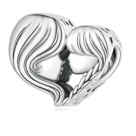 Sterling Silver Mother & Daughter Bead Charm