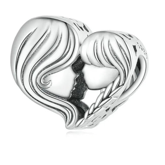 Sterling Silver Mother & Daughter Bead Charm