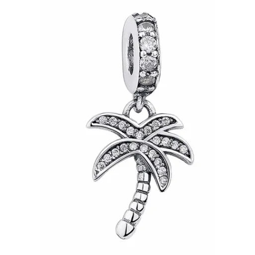  Sterling Silver Palm Tree Charm