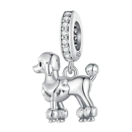 Sterling Silver Poodle dog Charm