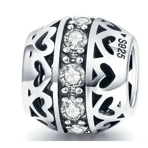  Sterling Silver Stackable Heart Charm