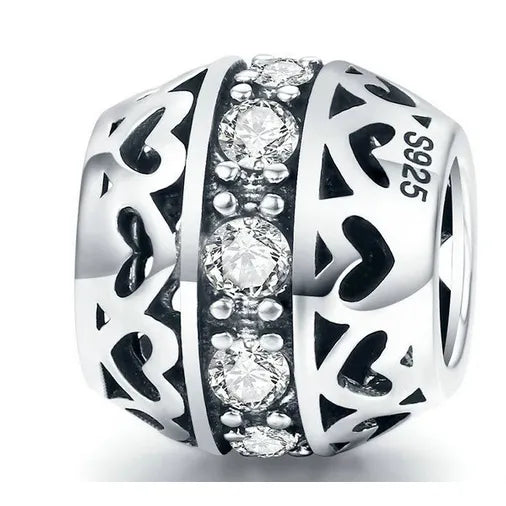  Sterling Silver Stackable Heart Charm