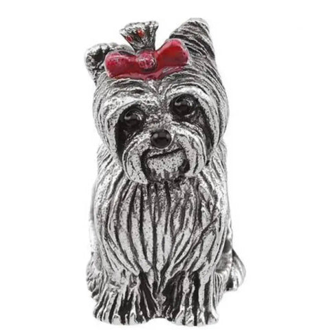 Sterling Silver Yorkshire Terrier Dog Bead Charm