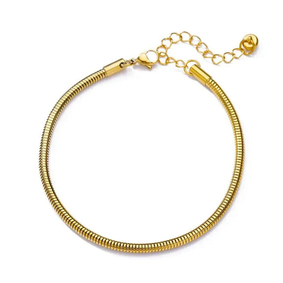 Classic Gold Herringbone Ankle Bracelet - Classic Gold Herringbone Ankle Bracelet