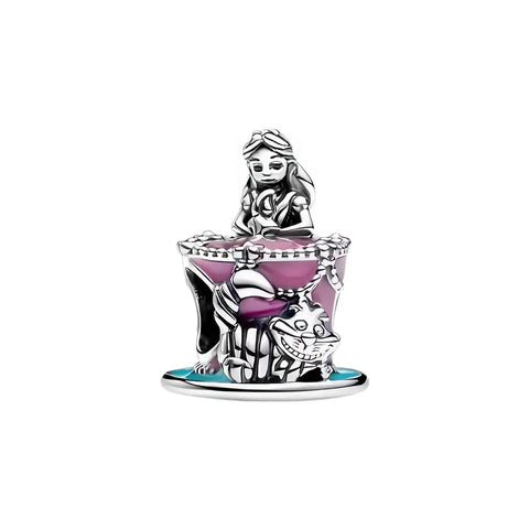 Alice in Wonderland- Alice, Cheshire Cat and the Mad Hatter Charm - Alice in Wonderland- Alice, Cheshire Cat and the Mad Hatter Charm