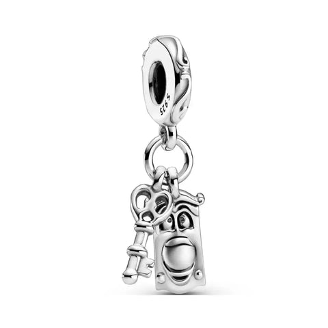 Alice in Wonderland- Key & Door Knob Dangle Charm - Alice in Wonderland- Key & Door Knob Dangle Charm