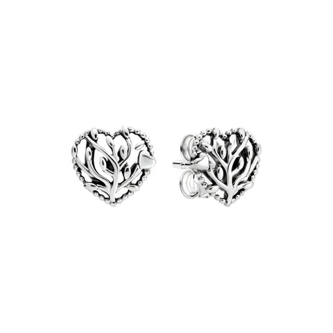 Sterling Silver Tree Life Stud Earrings Heart Design - Sterling silver tree of life stud earbands with heart design, featuband a meaningful.