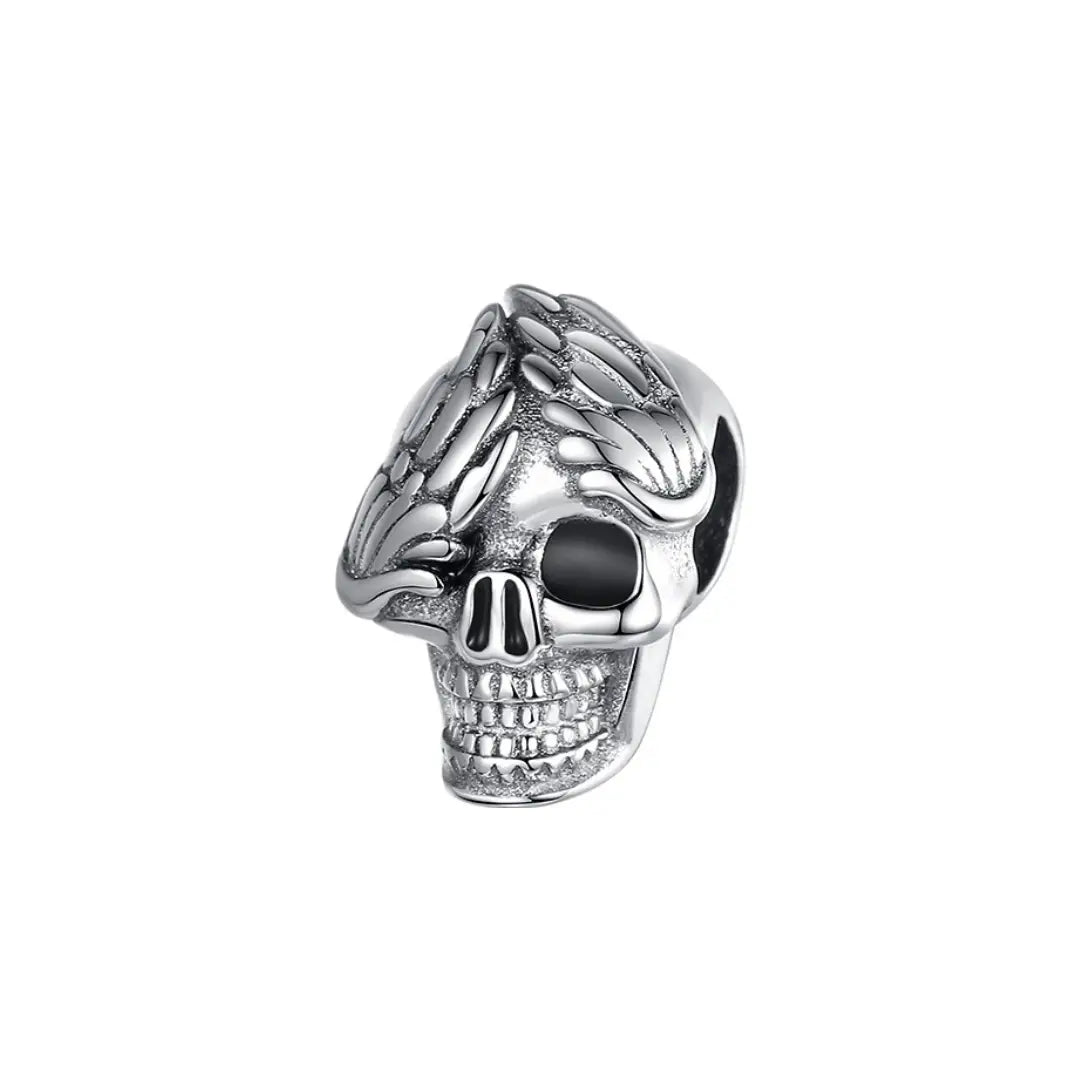 Angel Wing Skull Charm