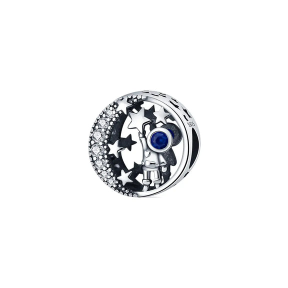 Astronaut in the Stars Circle Charm - Astronaut in the Stars Circle Charm