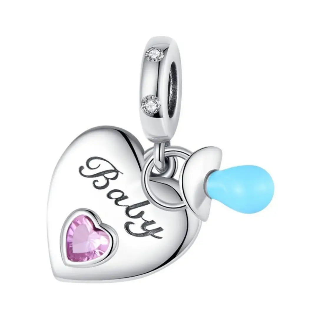 Baby Heart and Dummy Dangle Charm