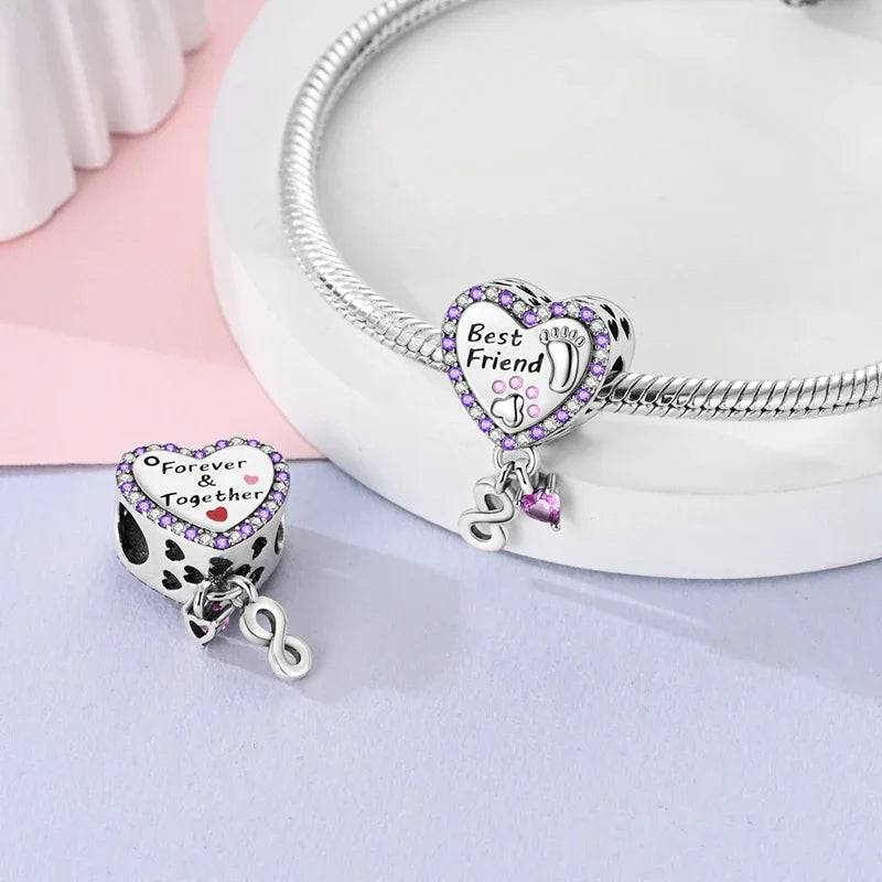 Sterling Silver Best Friend Charm