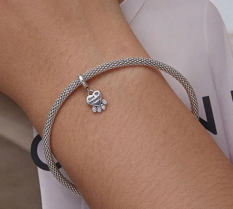 Best Friends Paw Heart Charm - Best Friends Paw Heart Charm