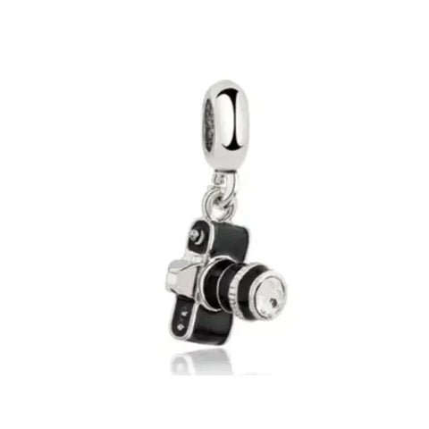 Black And Silver Camera Charm