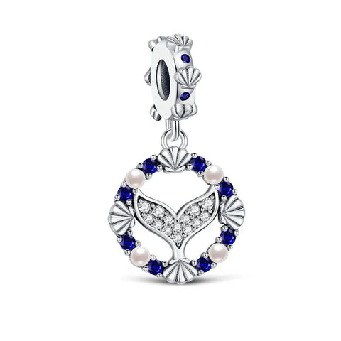 Blue And White With Dolphin Charm - Blue And White With Dolphin Charm