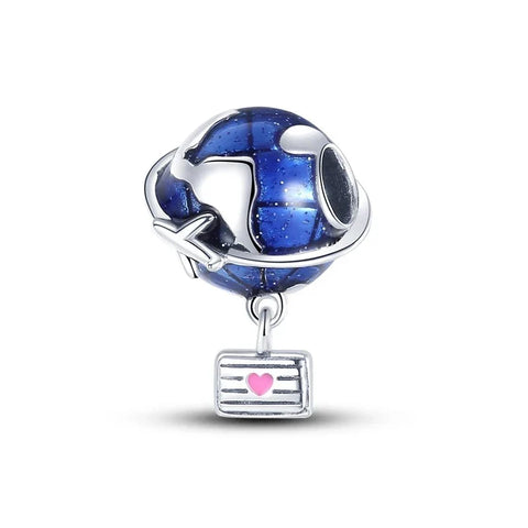 Blue And White With Heart Charm - Blue And White With Heart Charm