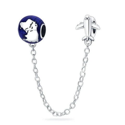 Blue And White With Plane Charm - Blue And White With Plane Charm