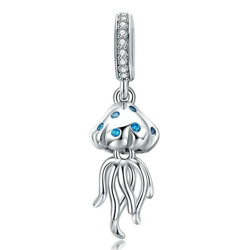 Blue Ocean Jellyfish Pandora Charm