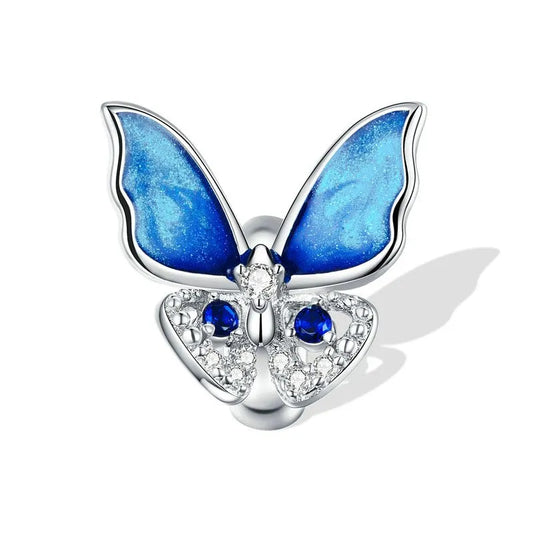 Blue Radiance Butterfly Wings Charm fit pandora bracelet