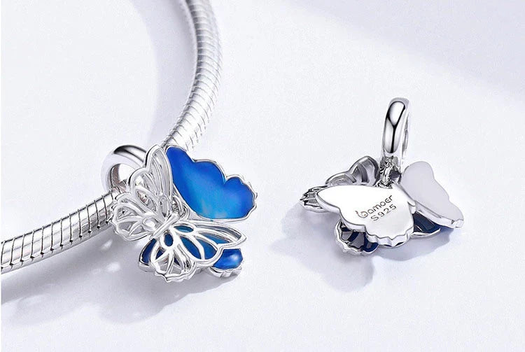 Blue Serenity Wings Charm