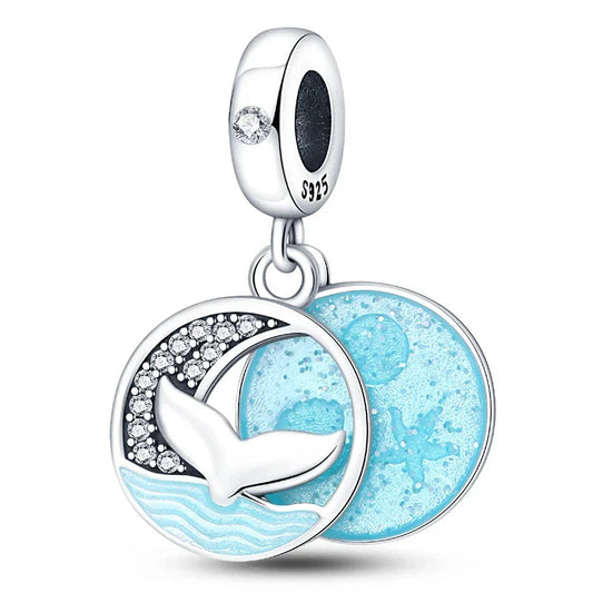 Blue Whale With Starfish And Star Charm