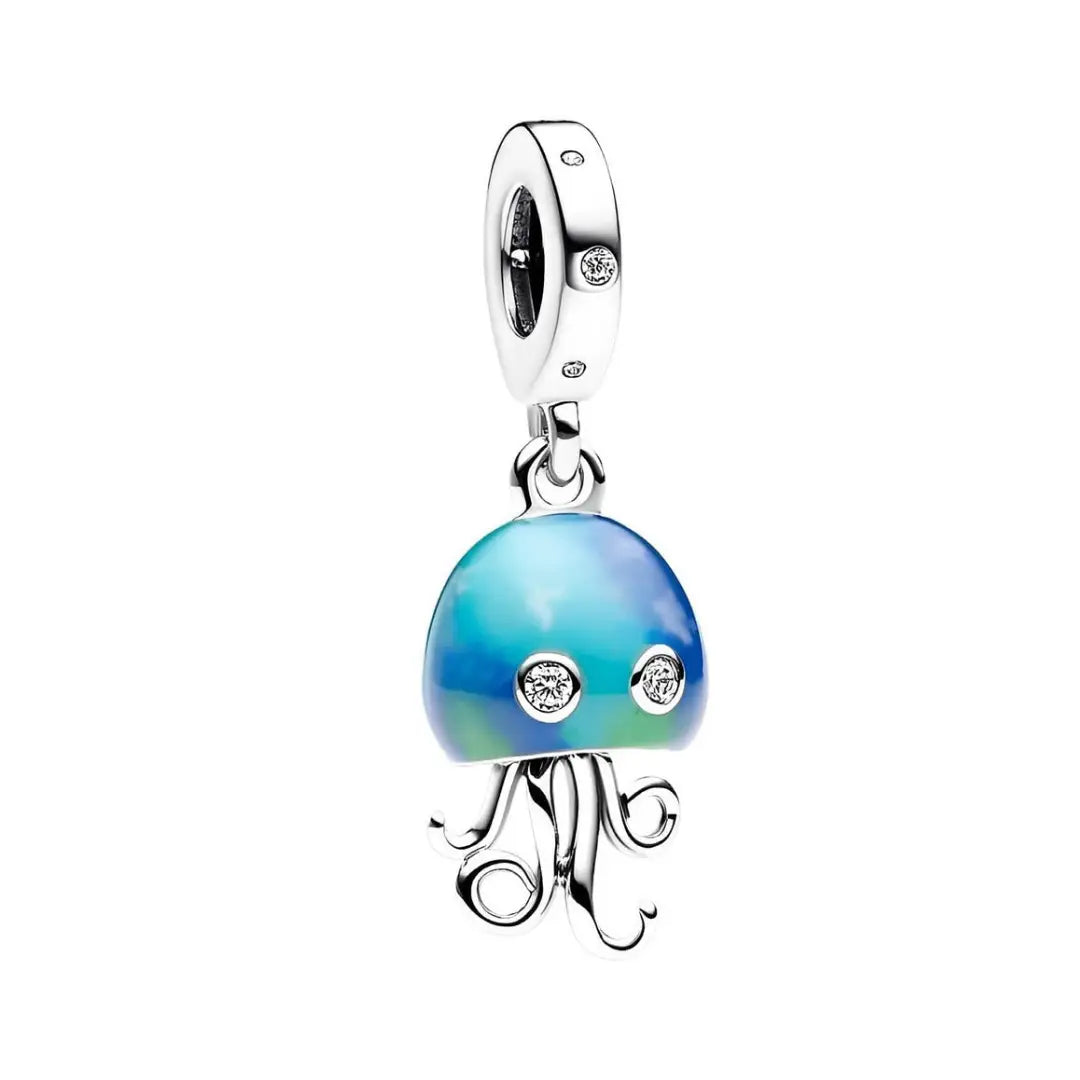 Blue Jellyfish Dangle Charm