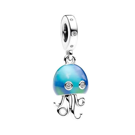 Blue Jellyfish Dangle Charm