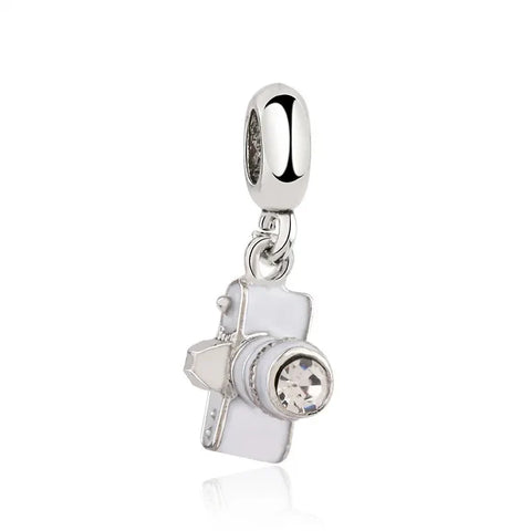 Camera With Crystal Charm