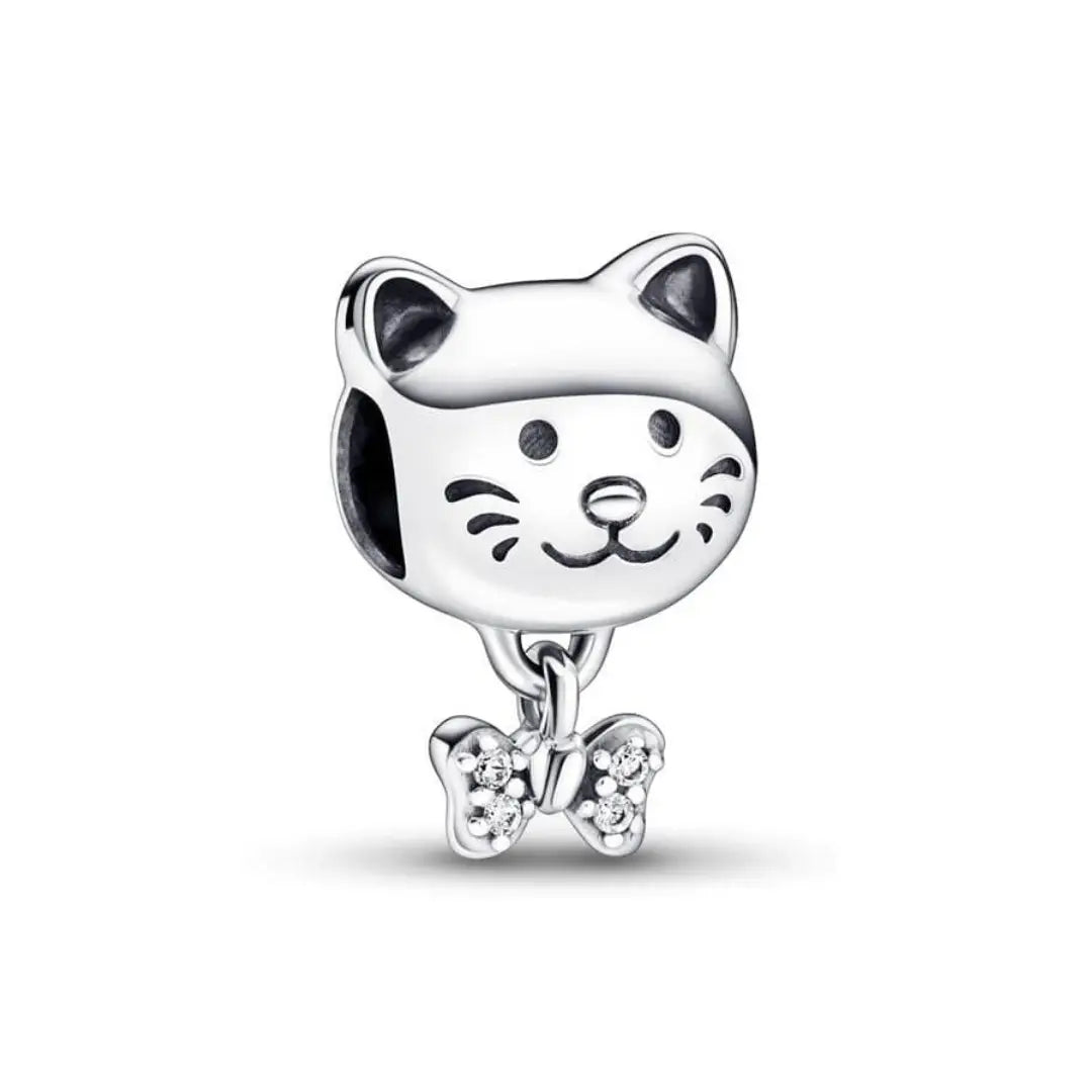 Pet Cat & Bow Charm