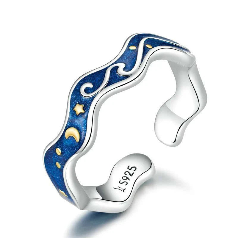 Celestial Night Sky Open Ring