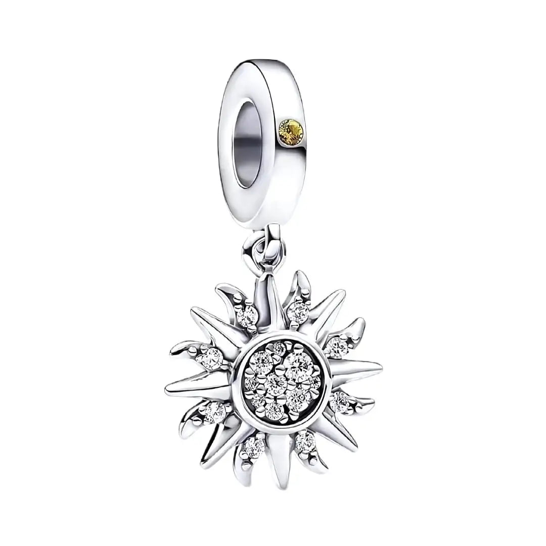 Celestial Silver Sun Dangle Charm