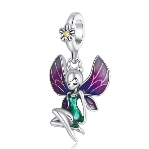Radiant Tiara Charm with Green and Pink Gem Accents - Radiant Tiara Charm with Green and Pink Gem Accents