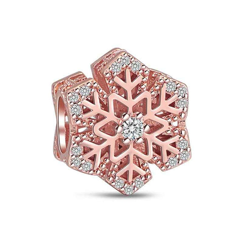 Rose Gold Letter 'B' Charm with Pink CZ Stones - Rose Gold Letter 'B' Charm with Pink CZ Stones