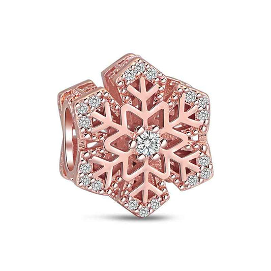 Rose gold letter 'B' charm with pink cubic zirconia stones