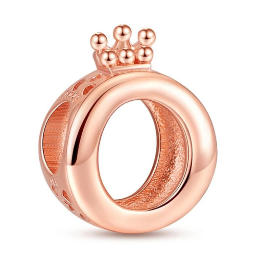 Rose gold crown ring charm, a luxurious piece that adds a regal touch to any charm bracelet.