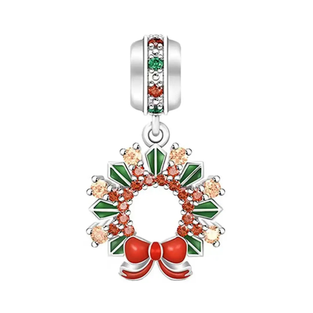 Christmas wreath Dangle Charm