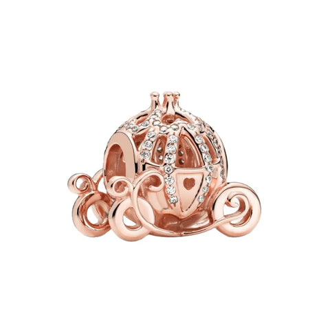 Cinderella- Sparkling Carriage Charm - Fits Pandora - Cinderella- Sparkling Carriage Charm - Fits Pandora