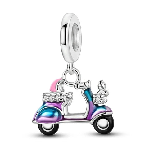 Colorful Scooter With Heart Charm