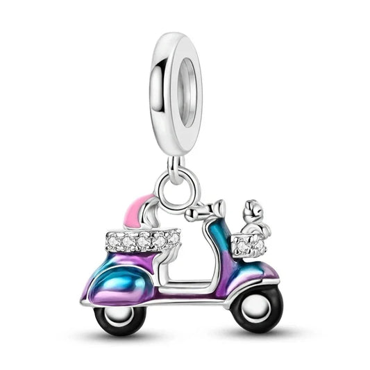 Colorful Scooter With Heart Charm