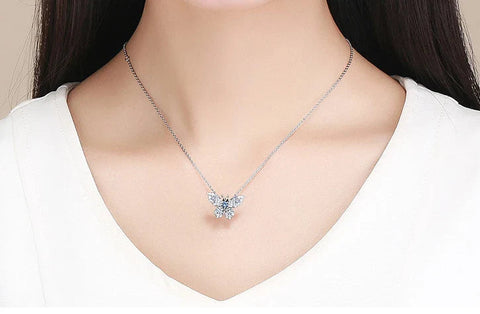 Crystal Blue Butterfly Charm - Crystal Blue Butterfly Charm