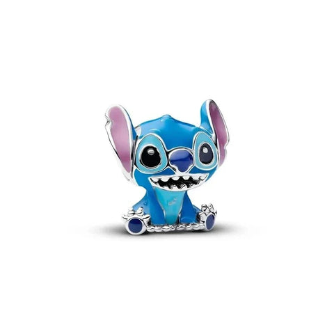 Disney Stitch Charm Cyan Accent Charm - Disney Stitch Charm Cyan Accent Charm - Compatible with Pandora Bracelets